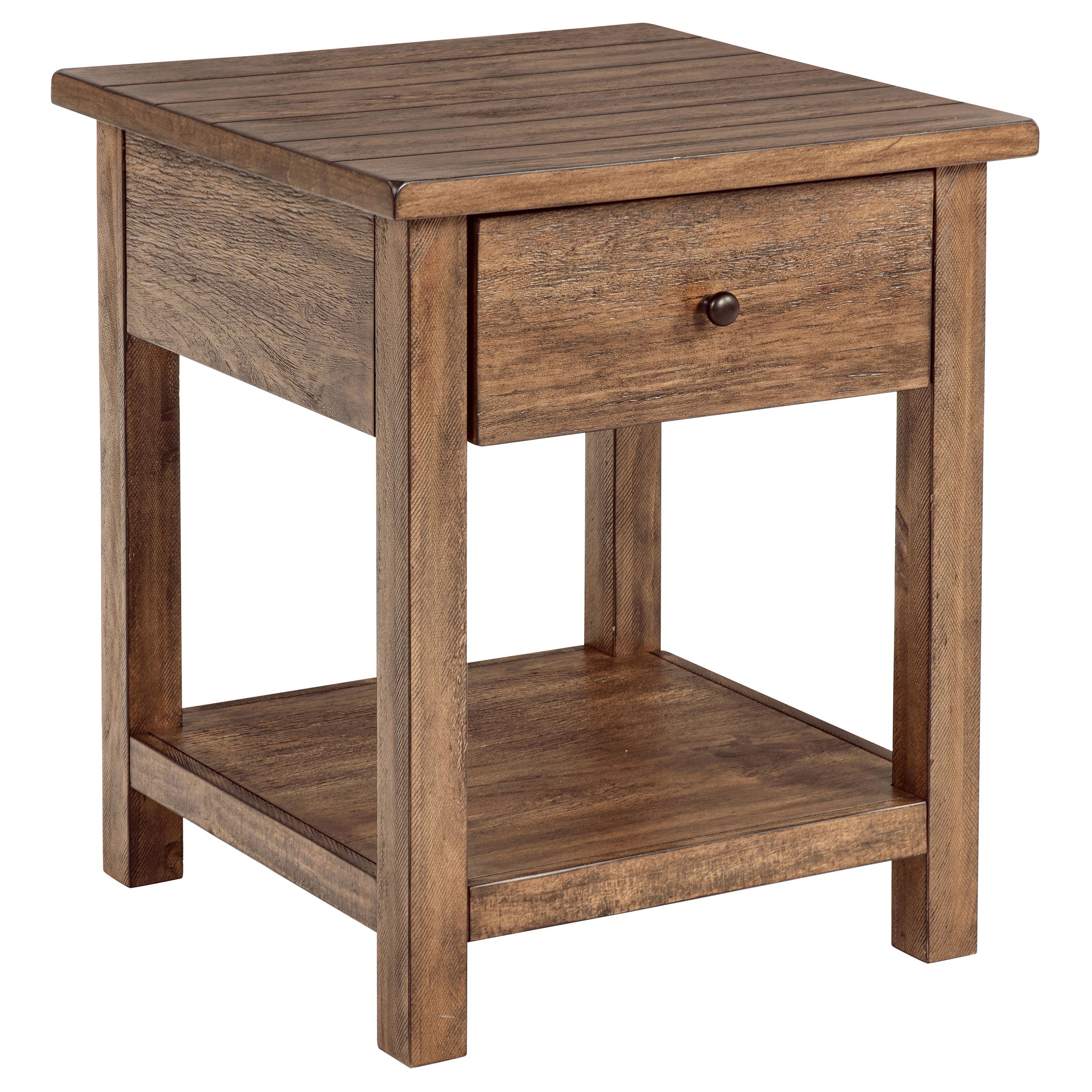 Orleans Furniture - Coaster - Payne 1-drawer Wood End Table with Shelf Distressed Brown - 710547