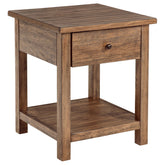 Orleans Furniture - Coaster - Payne 1-drawer Wood End Table with Shelf Distressed Brown - 710547