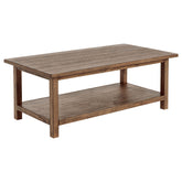 Orleans Furniture - Coaster - Payne Wood Coffee Table with Shelf Distressed Brown - 710548