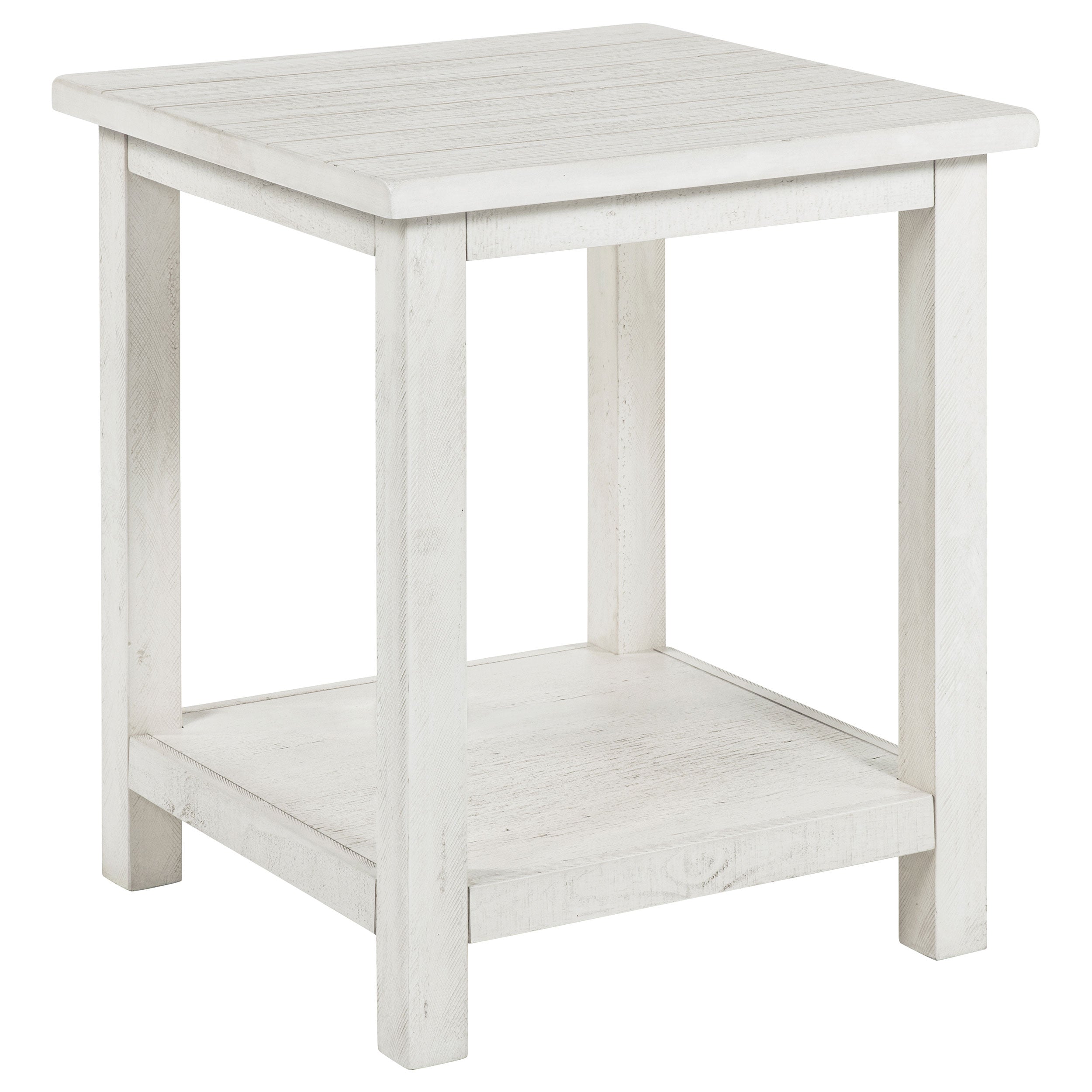 Orleans Furniture - Coaster - Payne Wood End Table with Shelf Distressed White - 710556