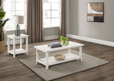 Orleans Furniture - Coaster - Payne 2-piece Coffee and End Table Set Distressed White - 710558-S2A