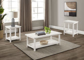 Orleans Furniture - Coaster - Payne 3-piece Coffee and End Table Set Distressed White - 710558-S3A