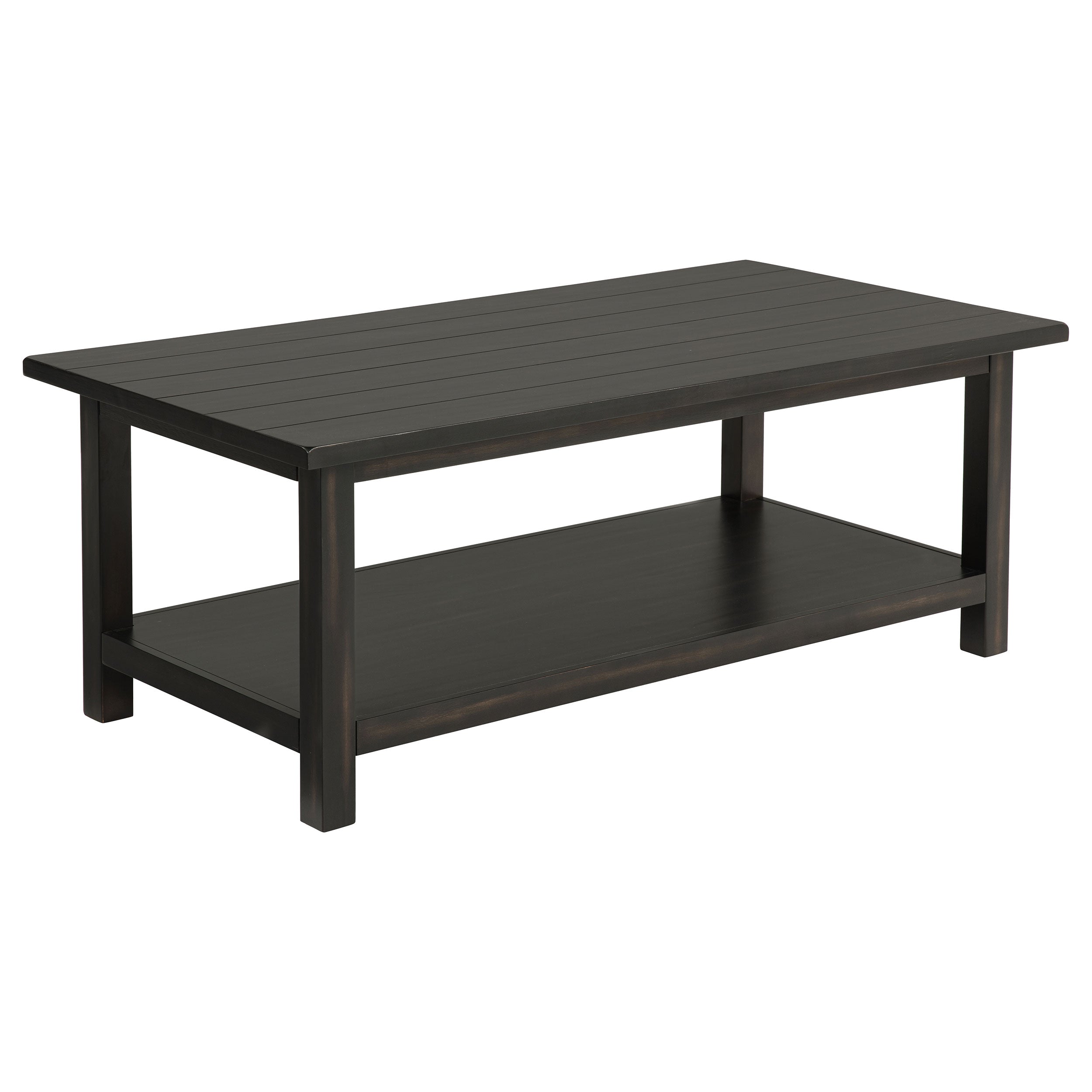Orleans Furniture - Coaster - Payne Wood Coffee Table with Shelf Distressed Java - 710568