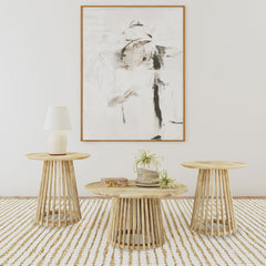 Orleans Furniture - Coaster - Touhy 3-piece Round Coffee and End Table Set Natural Mango - 710608-S3