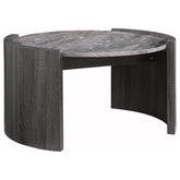 Orleans Furniture - Coaster - Gladstone Round Faux Marble Top Coffee Table Distressed Grey - 710758