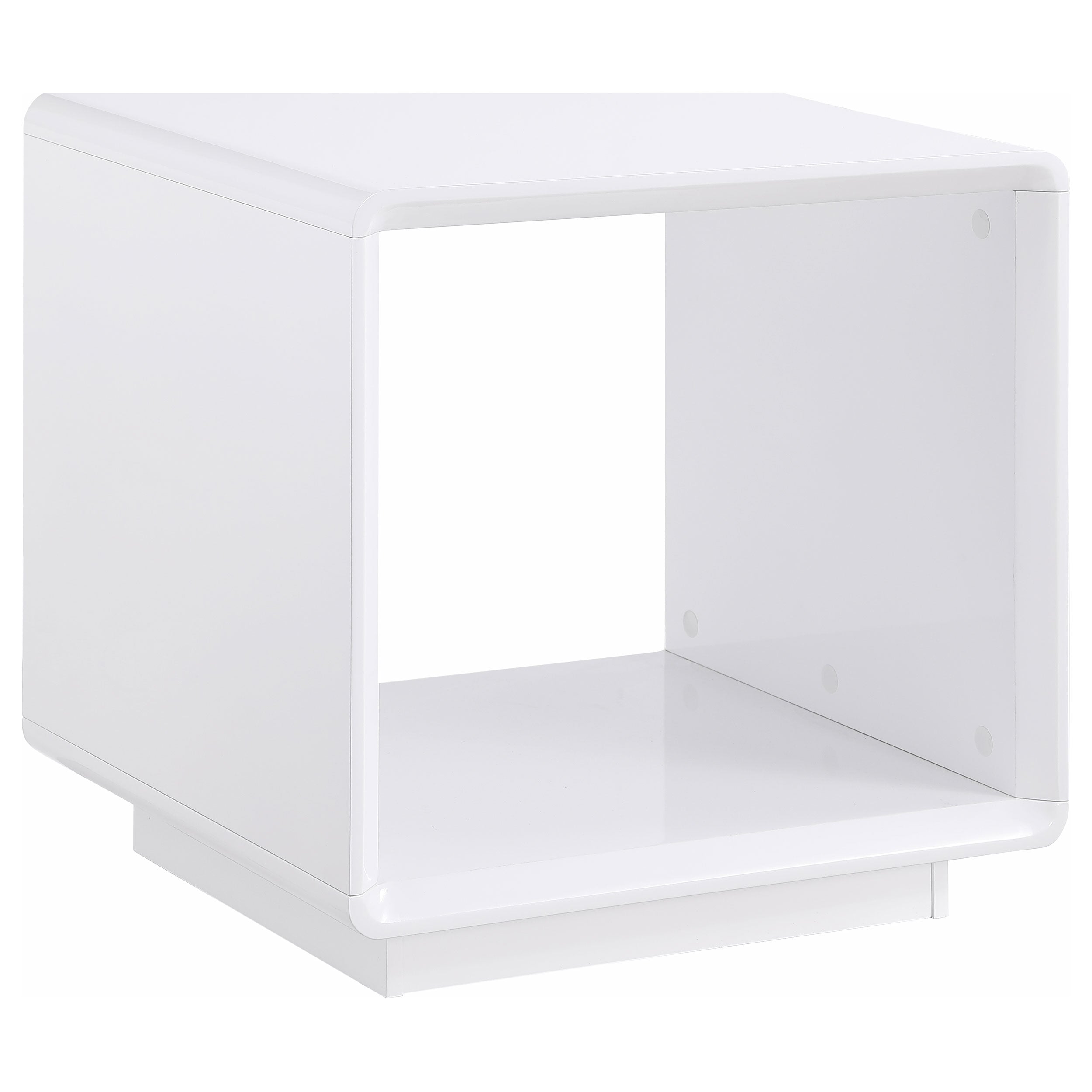 Orleans Furniture - Coaster - Paseo Square End Side Table White High Gloss - 710767