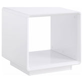 Orleans Furniture - Coaster - Paseo Square End Side Table White High Gloss - 710767