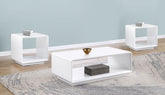 Orleans Furniture - Coaster - Paseo 3-piece Coffee and End Table Set White High Gloss - 710768-S3