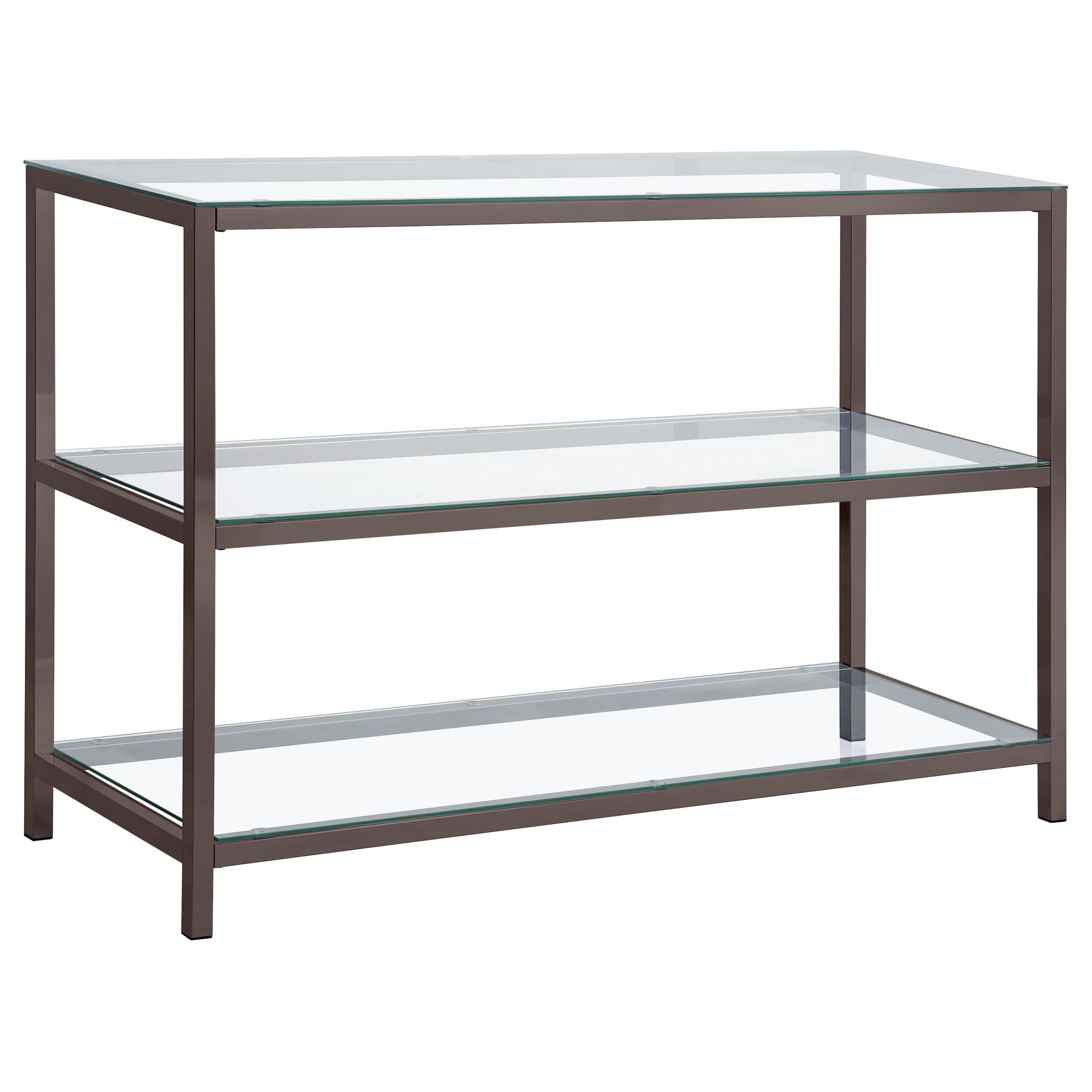 Orleans Furniture - Coaster - Trini 2-shelf Glass Top Entryway Console Table Black Nickel - 720229