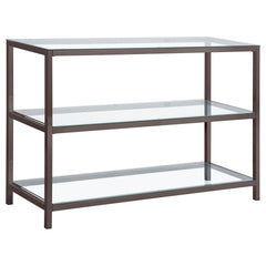 Orleans Furniture - Coaster - Trini 2-shelf Glass Top Entryway Console Table Black Nickel - 720229