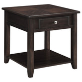Orleans Furniture - Coaster - Bradford 1-drawer Square Wood End Table Walnut - 721037