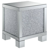 Orleans Furniture - Coaster - Gillian Rectangular Mirrored Acrylic Side End Table Silver - 722497