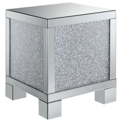 Orleans Furniture - Coaster - Gillian Rectangular Mirrored Acrylic Side End Table Silver - 722497