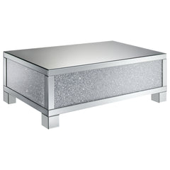 Orleans Furniture - Coaster - Gillian Rectangular Mirrored Acrylic Coffee Table Silver - 722498