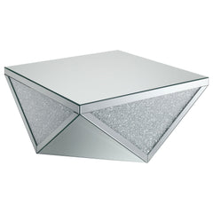 Orleans Furniture - Coaster - Amore Square Mirrored Acrylic Crystal Coffee Table Silver - 722508