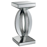 Orleans Furniture - Coaster - Amalia Square Mirrored Acrylic Crystal Side End Table Silver - 722517
