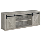 Orleans Furniture - Coaster - Brockton 2-door Engineered Wood 71-inch TV Stand Grey Driftwood - 723263