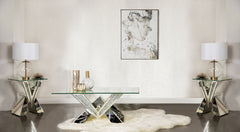 Orleans Furniture - Coaster - Taffeta 3-piece Mirrored Coffee and End Table Set Silver - 723448-S3