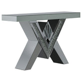 Orleans Furniture - Coaster - Taffeta V-shaped Mirrored Entryway Console Table Silver - 723449