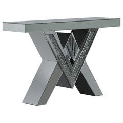 Orleans Furniture - Coaster - Taffeta V-shaped Mirrored Entryway Console Table Silver - 723449