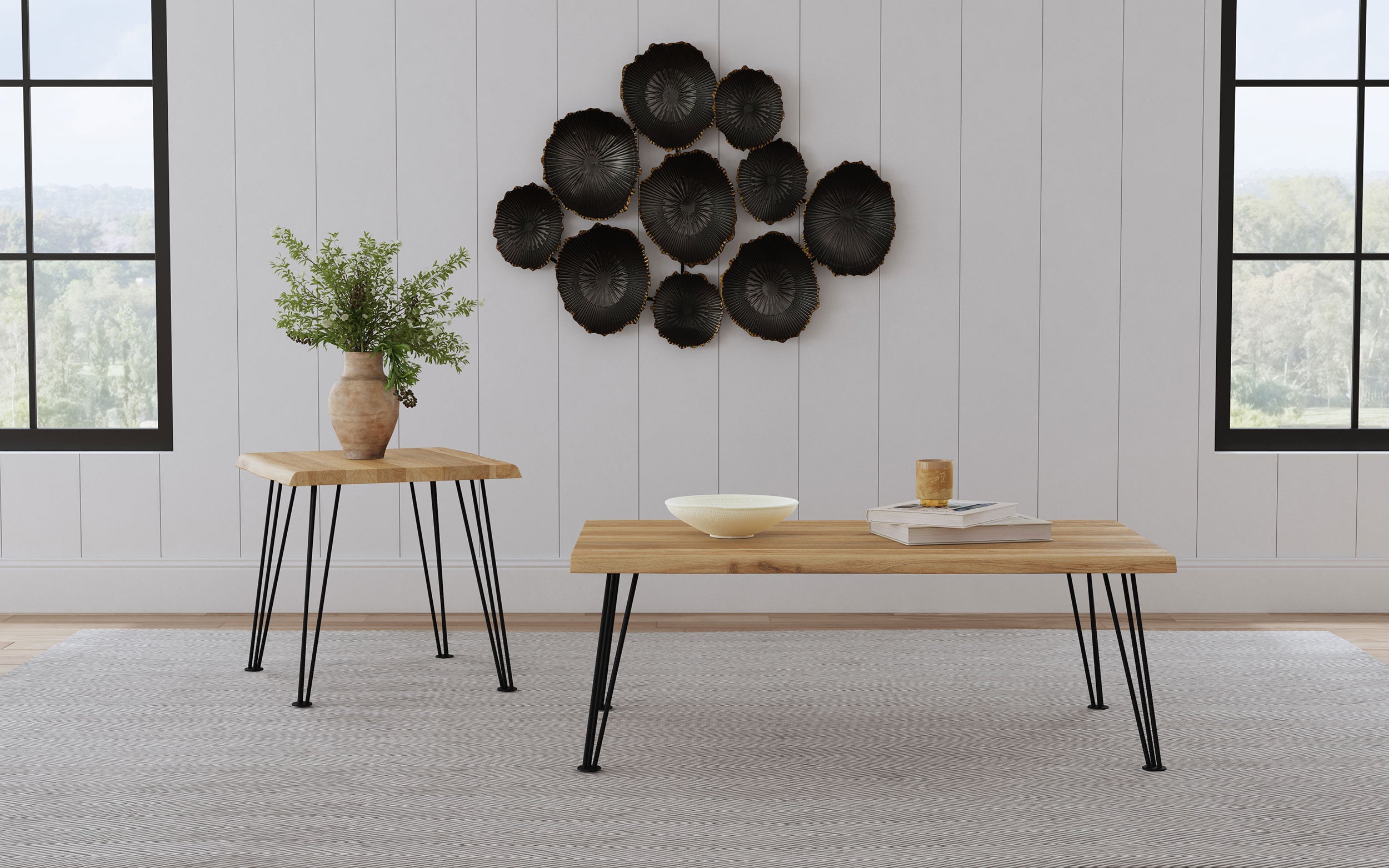 Orleans Furniture - Coaster - Zander 2-piece Rectangular Coffee and End Table Set Natural - 723498-S2