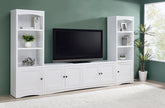 Orleans Furniture - Coaster - Laughlin 3-piece Entertainment Center TV Stand White - 724113-SET