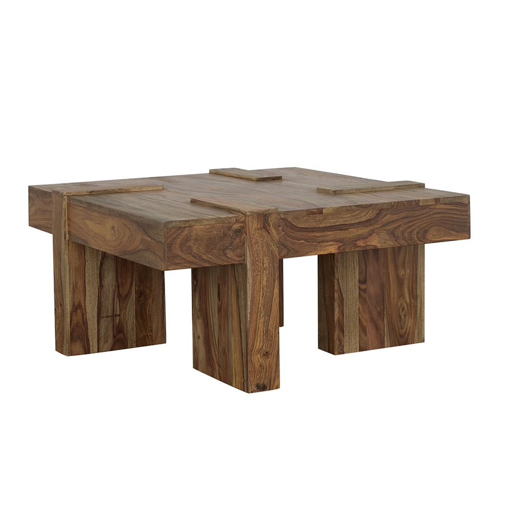 Orleans Furniture - Coaster - Samira Square Solid Wood Coffee Table Natural Sheesham - 724138