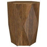Orleans Furniture - Coaster - Zalika Hexagonal Solid Mango Wood End Table Natural - 724187