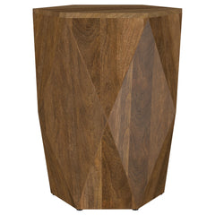 Orleans Furniture - Coaster - Zalika Hexagonal Solid Mango Wood End Table Natural - 724187