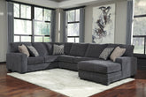 Orleans Furniture - Ashley Furniture - Tracling Sectional - RAF 3-Piece Sectional with Chaise / Slate - 72600S1