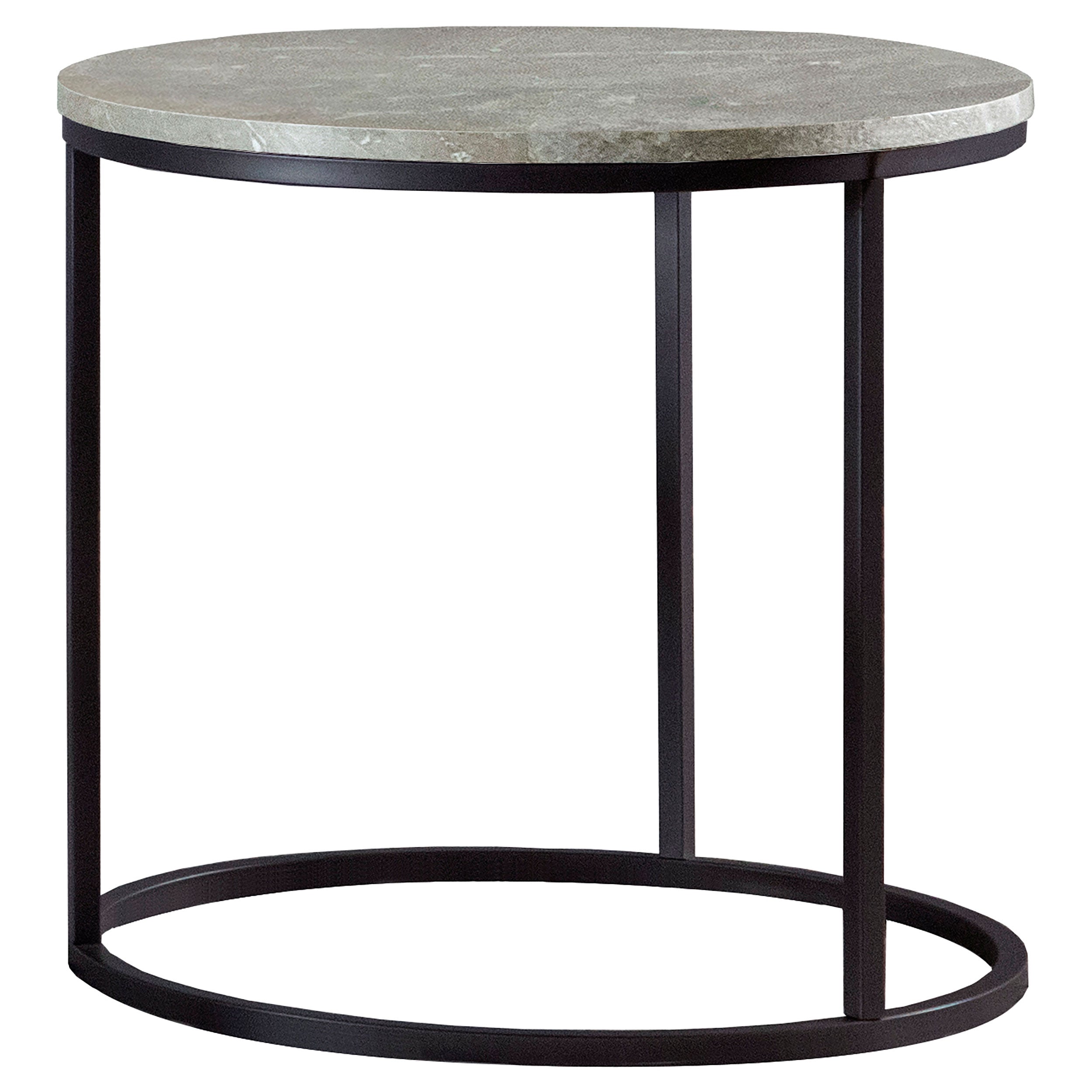 Orleans Furniture - Coaster - Lainey Round Faux Marble Side End Table Grey - 736027