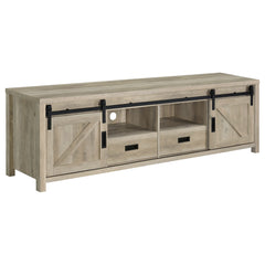 Orleans Furniture - Coaster - Madra 2-door Engineered Wood 79-inch TV Stand Distressed Pine - 736263