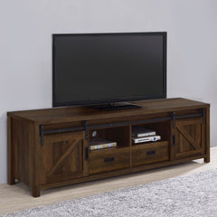 Madra 2-door Engineered Wood 79-inch TV Stand Dark Pine