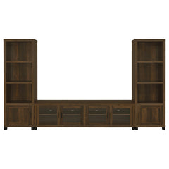 Sachin 3-piece 79-inch TV Entertainment Center Dark Pine