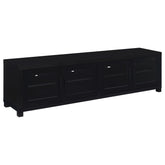 Orleans Furniture - Coaster - Jupiter 4-door Engineered Wood 79-inch TV Stand Black - 736303