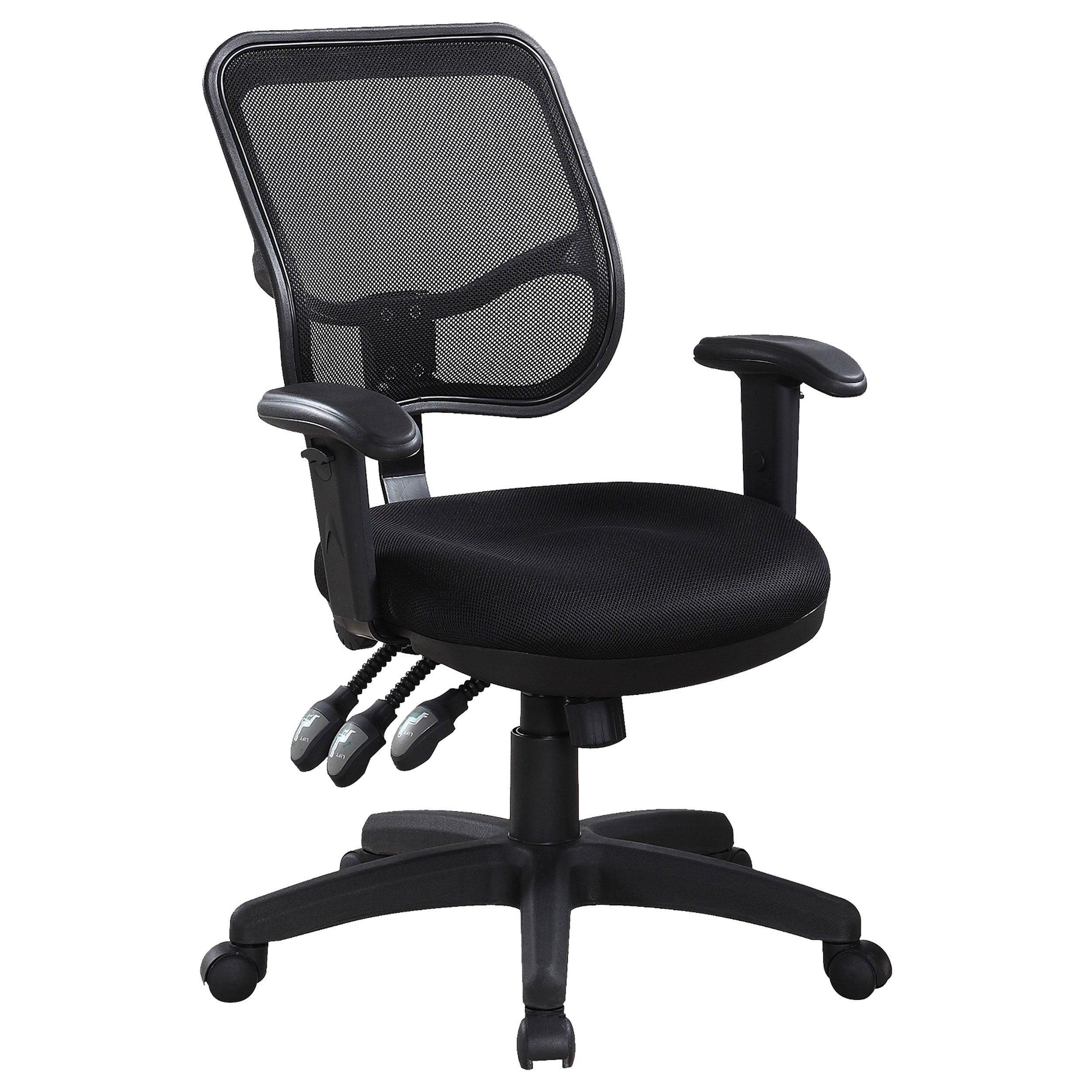 Orleans Furniture - Coaster - Rollo Upholstered Adjustable Ergonomic Office Chair Black - 800019