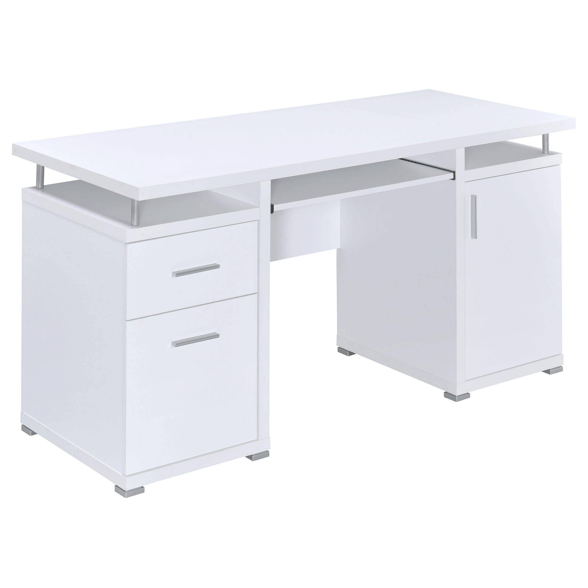 Orleans Furniture - Coaster - Tracy 55-inch 2-drawer Office Computer Desk White - 800108