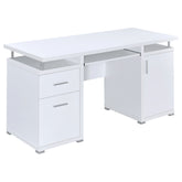 Orleans Furniture - Coaster - Tracy 55-inch 2-drawer Office Computer Desk White - 800108