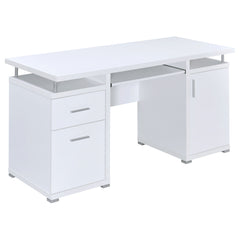 Orleans Furniture - Coaster - Tracy 55-inch 2-drawer Office Computer Desk White - 800108