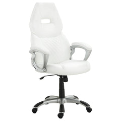 Orleans Furniture - Coaster - Bruce Upholstered Adjustable Home Office Desk Chair White - 800150