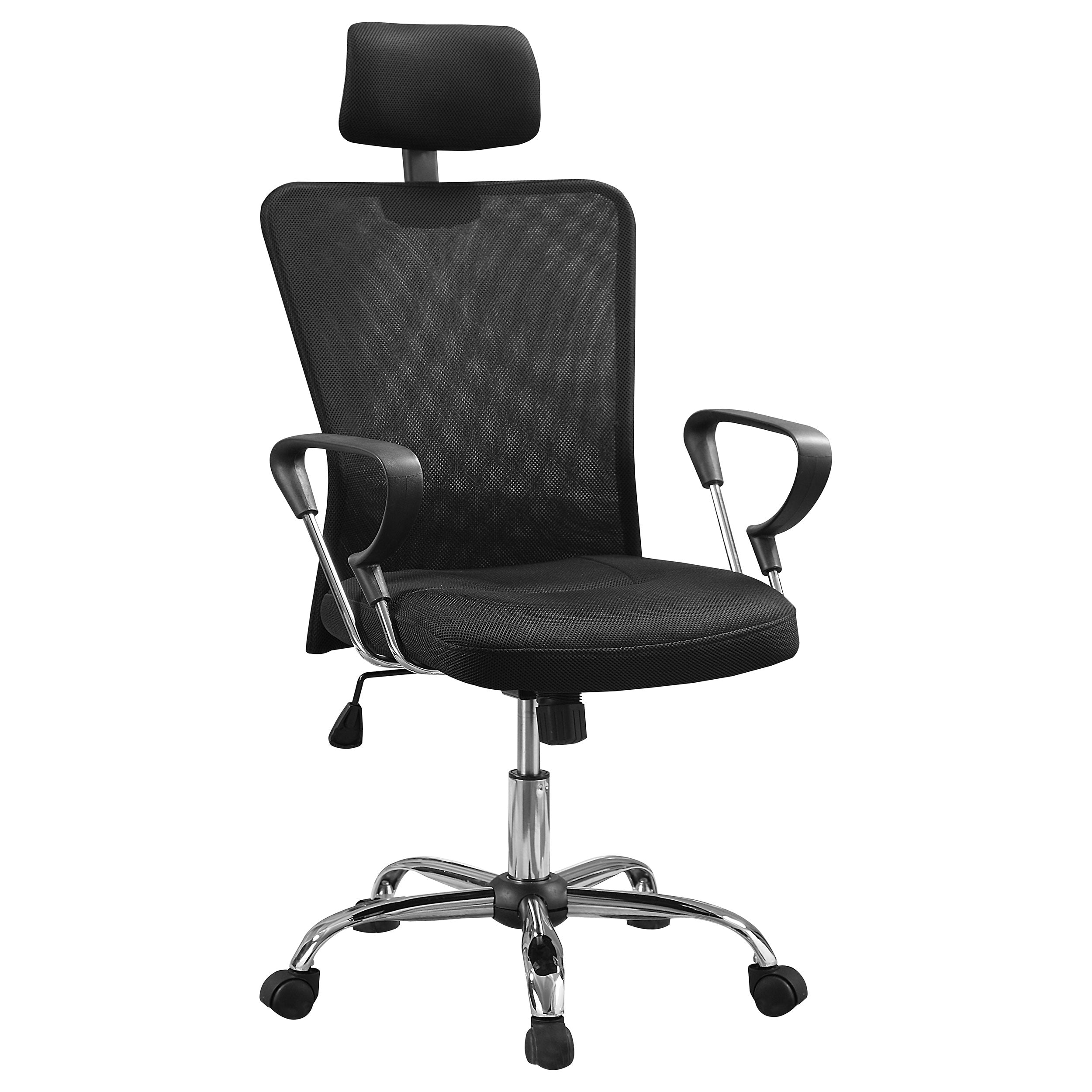 Orleans Furniture - Coaster - Stark Upholstered Adjustable Mesh Office Desk Chair Black - 800206