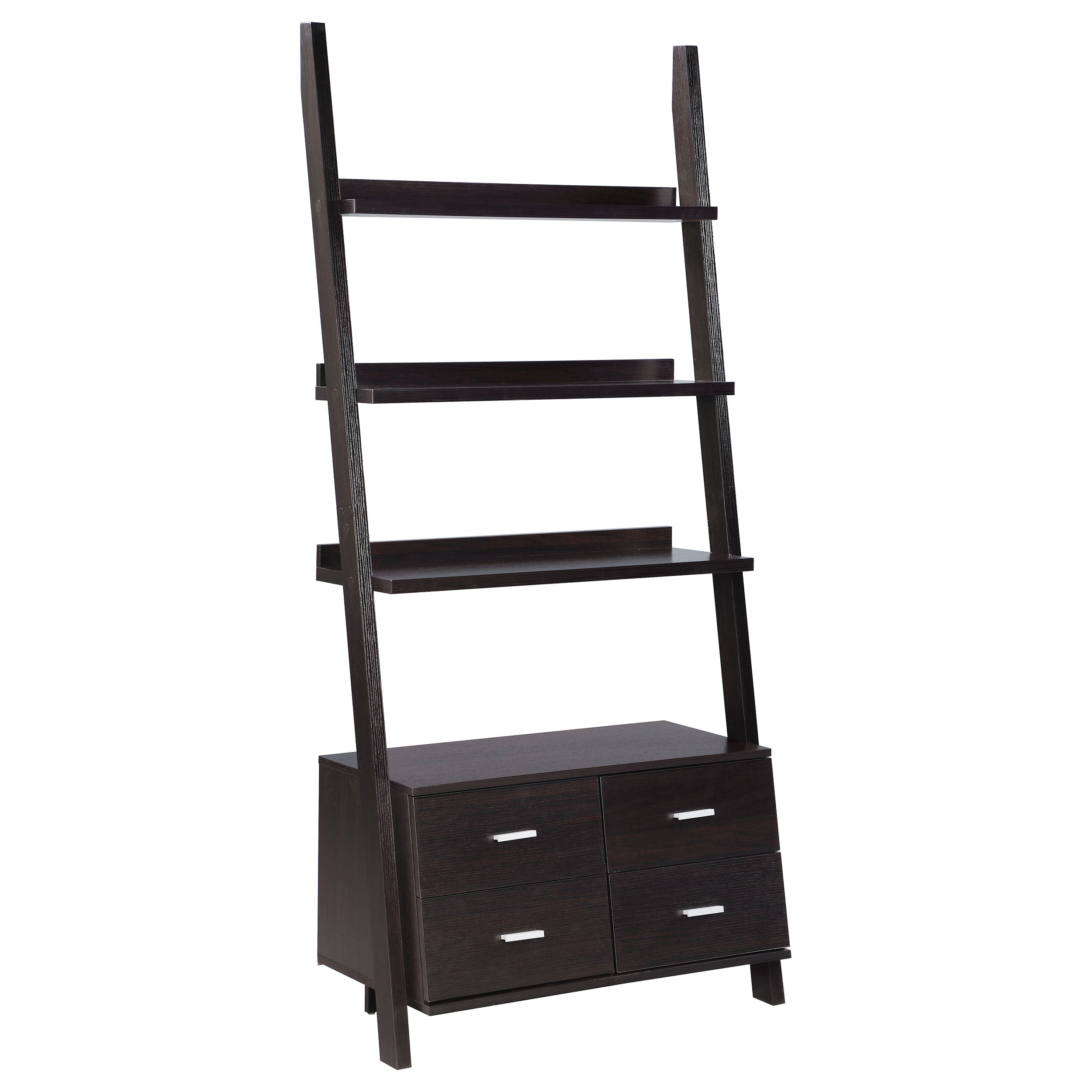 Orleans Furniture - Coaster - Colella 72-inch 5-shelf Storage Ladder Bookshelf Cappuccino - 800319