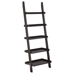 Orleans Furniture - Coaster - Colella 72-inch 5-shelf Ladder Bookshelf Cappuccino - 800338
