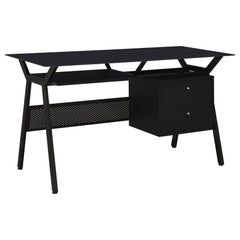 Orleans Furniture - Coaster - Weaving 55-inch 2-drawer Computer Desk Keyboard Tray Black - 800436