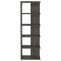 Harrison 71-inch 5-shelf Bookshelf Weathered Grey