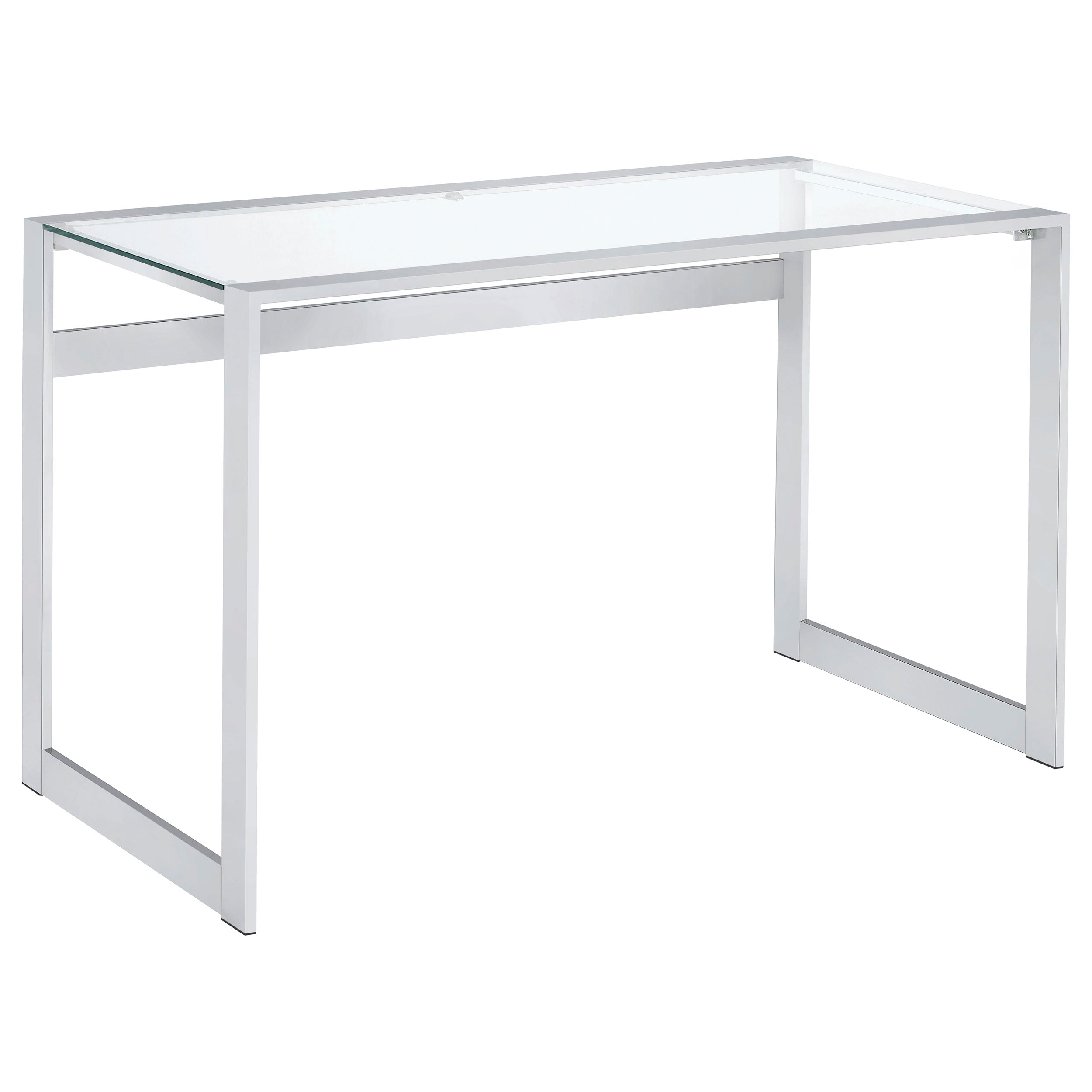 Orleans Furniture - Coaster - Hartford 47-inch Glass Top Writing Desk Chrome - 800746