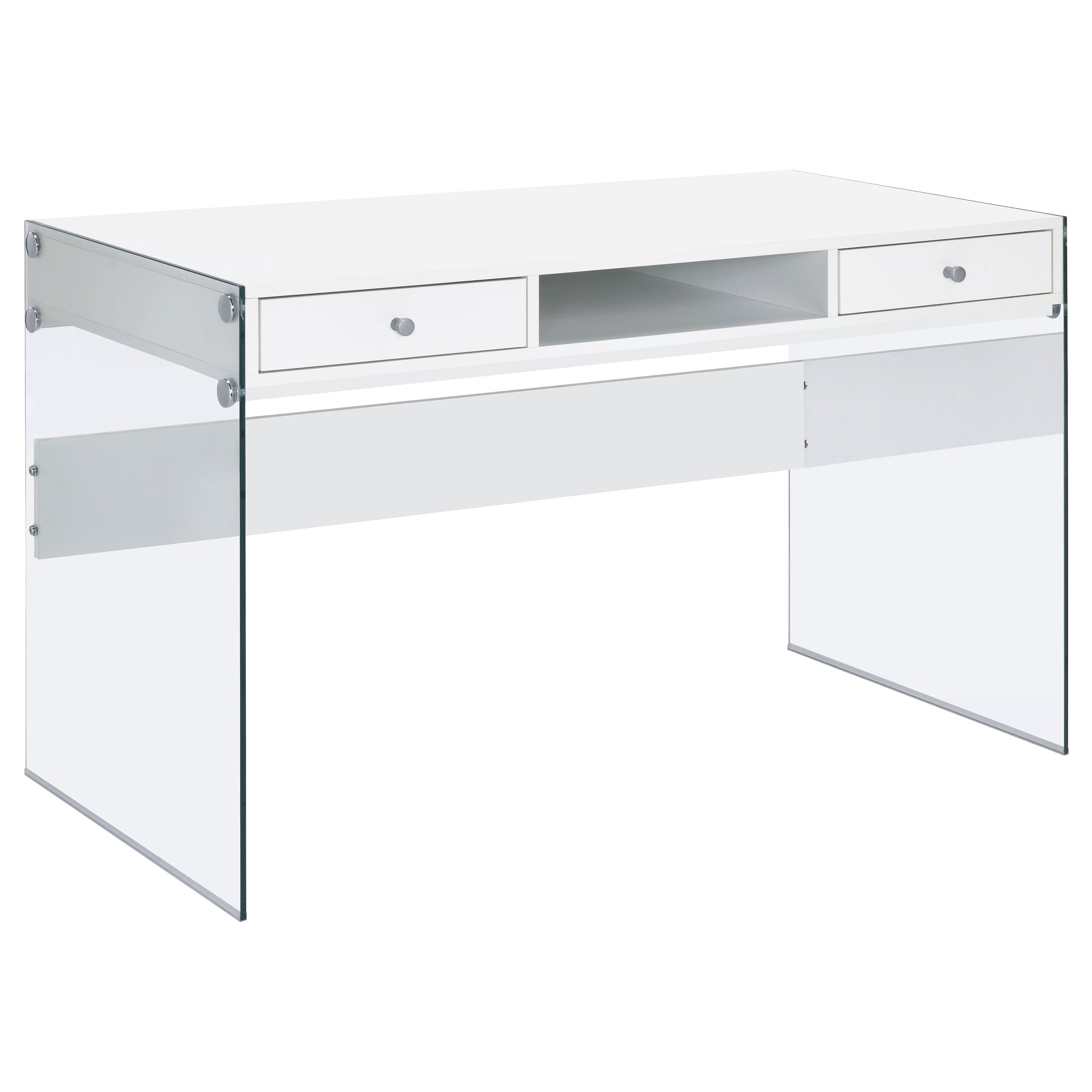 Orleans Furniture - Coaster - Dobrev 48-inch 2-drawer Writing Desk White High Gloss - 800829