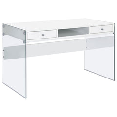 Orleans Furniture - Coaster - Dobrev 48-inch 2-drawer Writing Desk White High Gloss - 800829