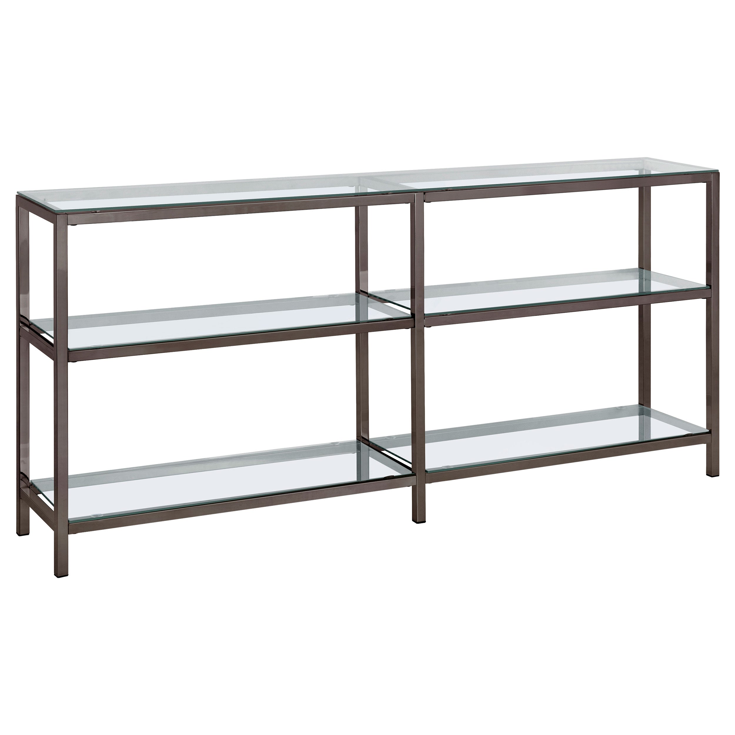 Orleans Furniture - Coaster - Kate 55-inch 4-shelf Console Bookcases Black Nickel - 801018