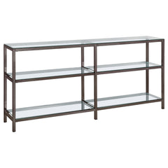 Orleans Furniture - Coaster - Kate 55-inch 4-shelf Console Bookcases Black Nickel - 801018